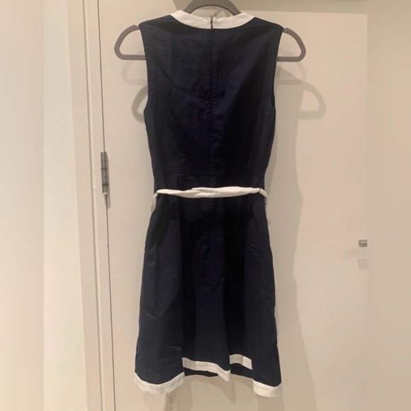 Boden Josie Dress in Navy Blue Classic Size 12 with Belt Pristine Condition - Picture 10 of 10